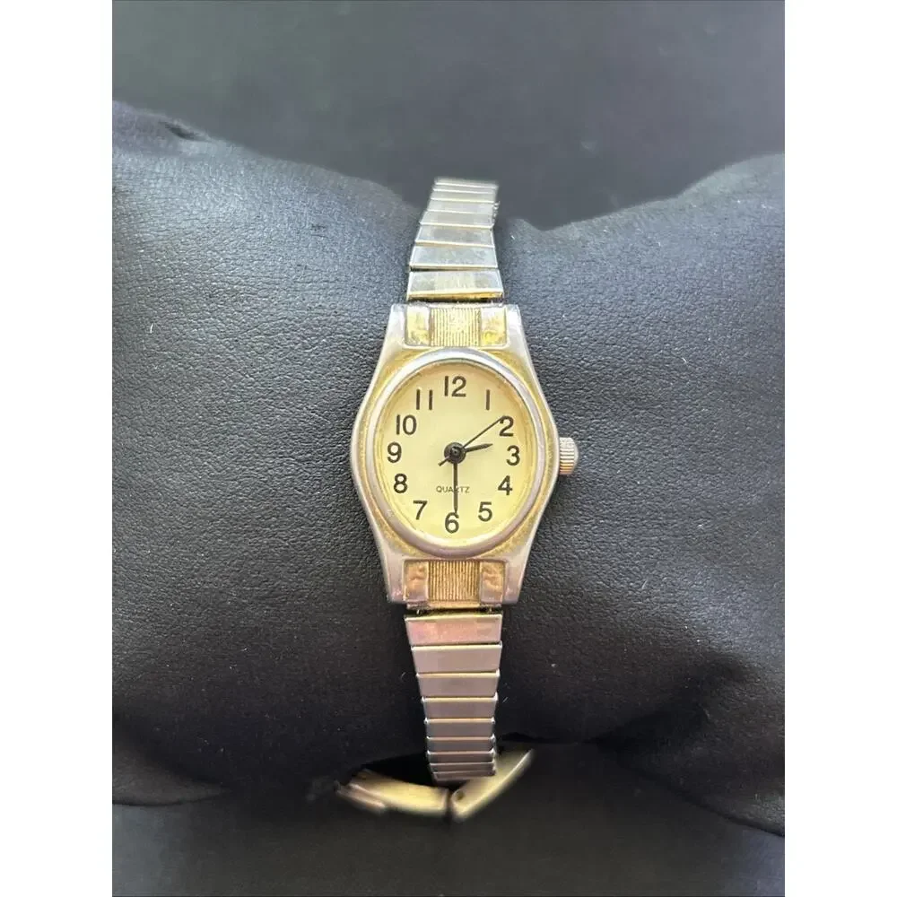 Advance Women’s Two Tone Stretch Band Quartz Watch